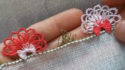 Nefis Fiyonklu Geniş İğne Oyası Modeli