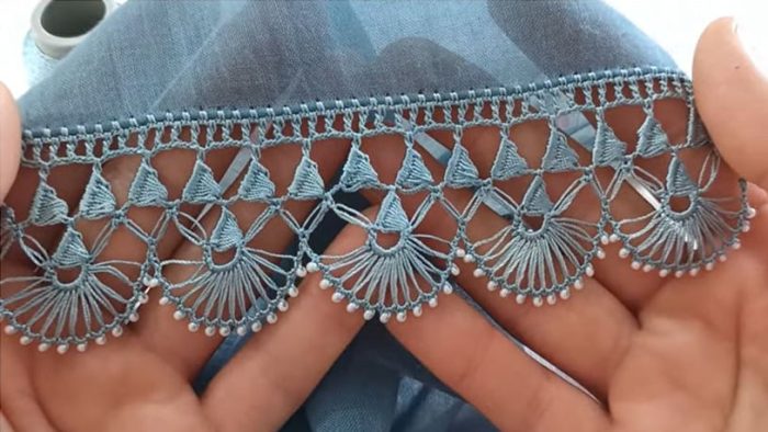 Kum Boncuktan Gösterişte Bir Numara Oya Modeli