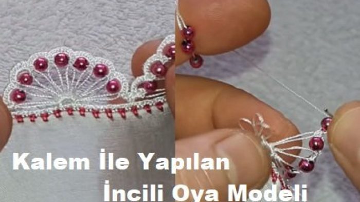 Kalem İle Yapılan İncili Oya Modeli