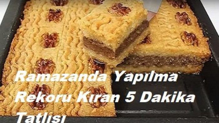 Bayramda Yapılma Rekoru Kıran 5 Dakika Baklavası