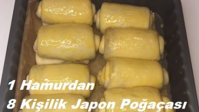 1 Hamurdan 8 Kişilik Japon Poğaçası